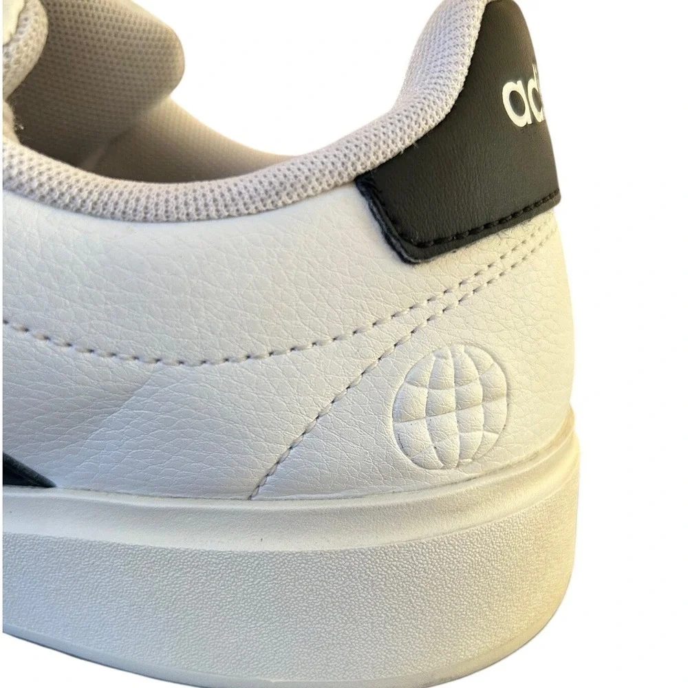Adidas Grand Court Base 2.0 Women Shoes White Black Sneakers Retro GW9214 Size 8